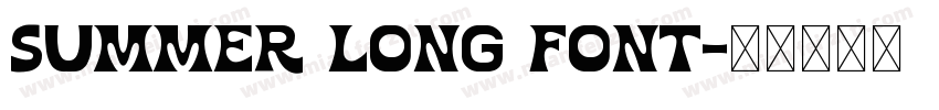 summer long font字体转换